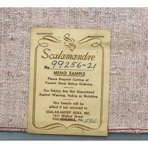 Mid-Century Modern Linen Mauve PINK 'Contempo Lin' USA Scalamandre Silks Sample